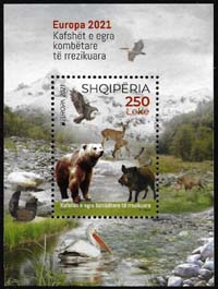 Europa 2021 - endangered national wildlife - s/s