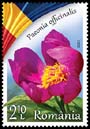 Romania new post stamp Peonies